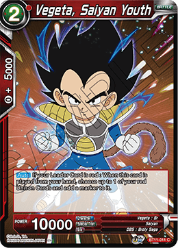 Vegeta, Saiyan Youth BT11-011