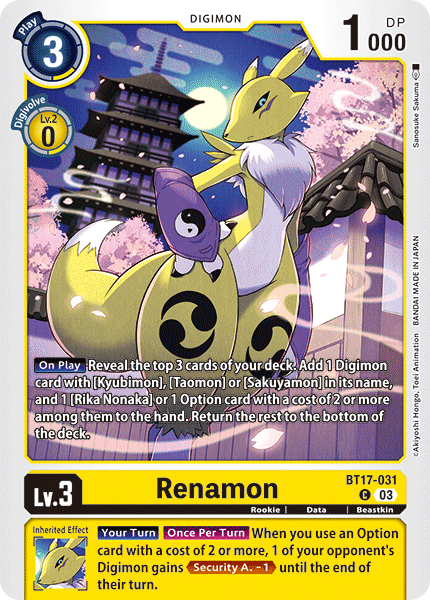 Renamon BT17-031