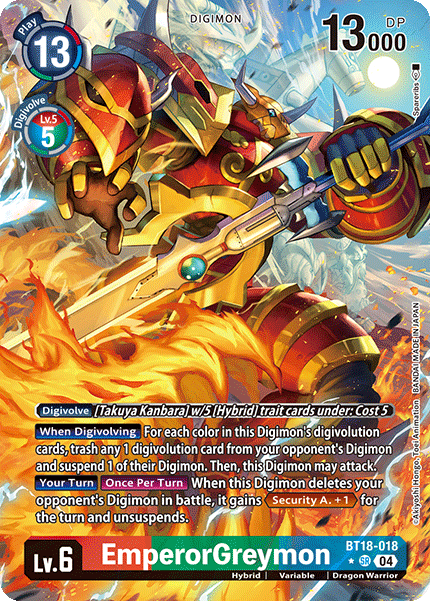 EmperorGreymon BT18-018 (Alternate Art)