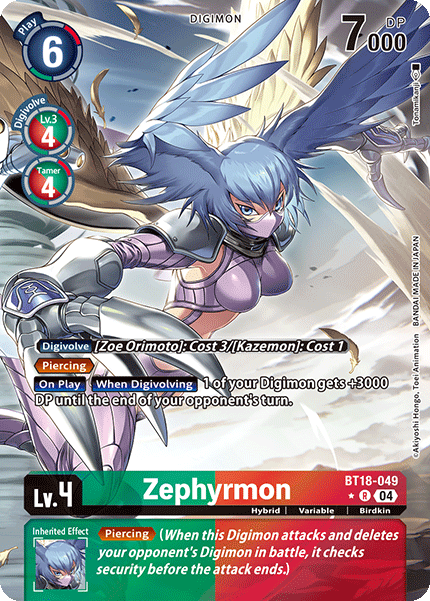 Zephyrmon BT18-049 (Alternate Art)