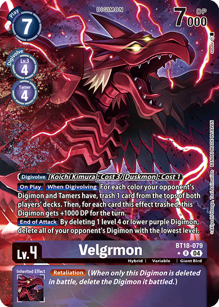 Velgrmon BT18-079 (Alternate Art)