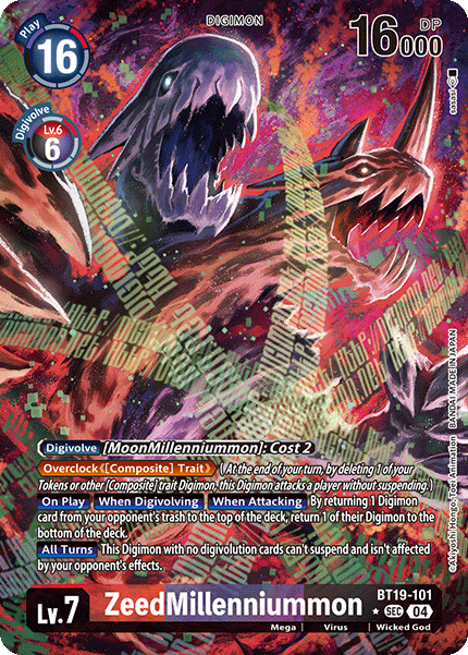 ZeedMillenniummon BT19-101 (Alternate Art)