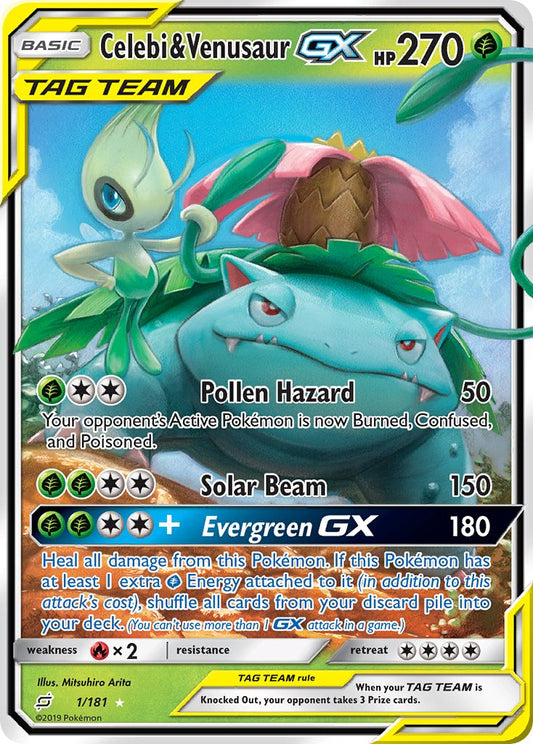 Celebi & Venasaur GX | Team Up 001/181