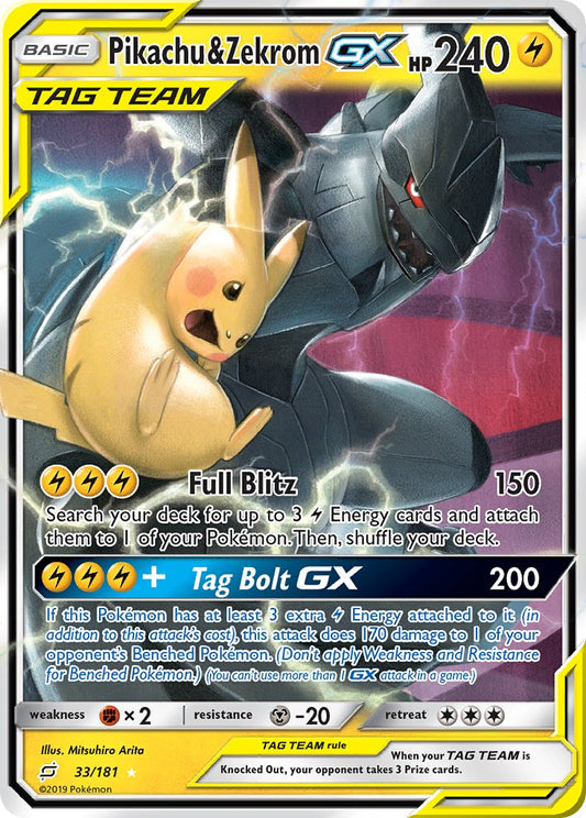 Pikachu & Zekrom GX | Team Up 033/181