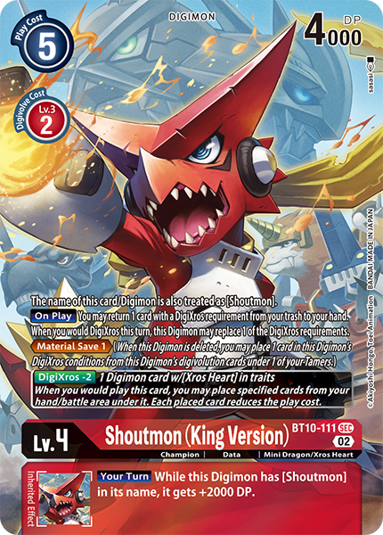 Shoutmon (King Version) BT10-111 (Alternate Art)