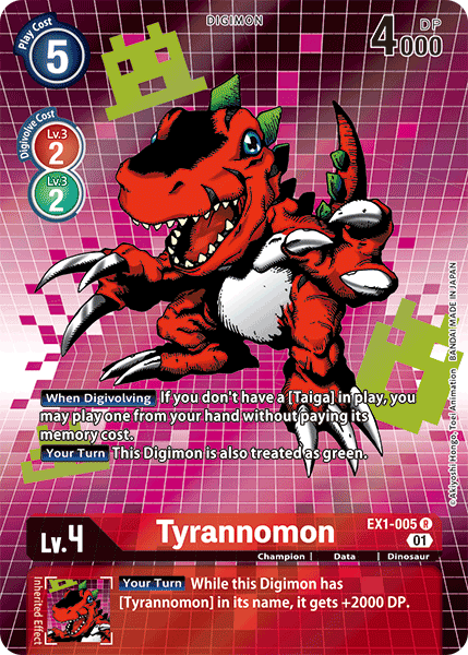 Tyrannomon EX1-005 (Alternate Art)