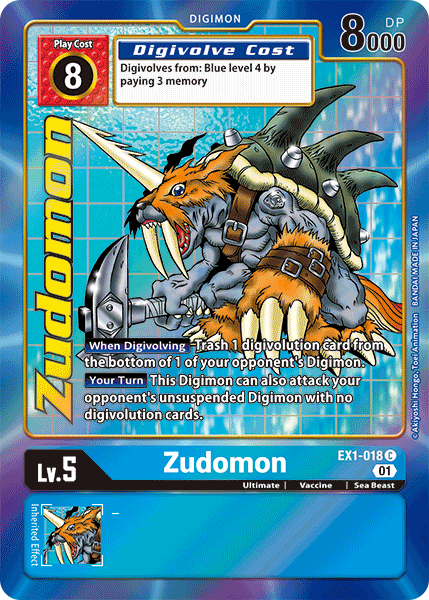 Zudomon EX1-018 (Alternate Art)