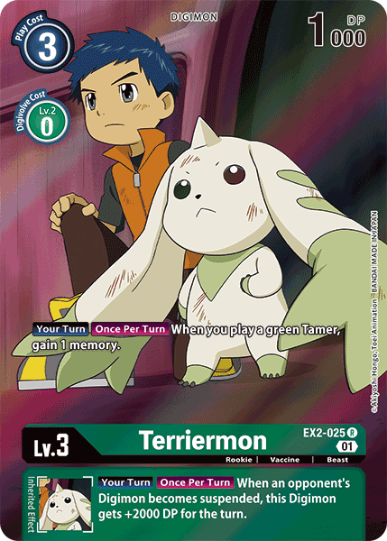 Terriermon EX2-025 (Alternate Art)